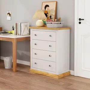 Trevi 4 Drawer Chest of Drawers Chrome Knob