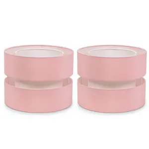 ValueLights Sophia Pair of Small Easy Fit Ceiling Light Shades 2 Tier Pendant Drum Lampshades - Blush Pink