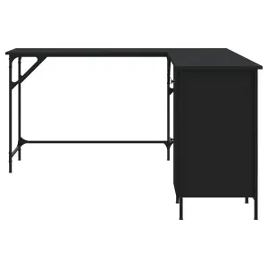 Berkfield Desk Black 141x141x75 cm Engineered Wood