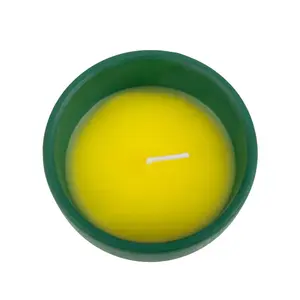 Outdoor Citronella Green Plant Pot Candle H9.5cm