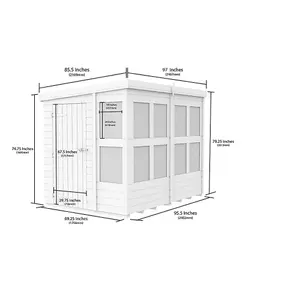 DIY Sheds 8x6 Pent Potting Shed (8ft x 6ft) 8 x 6