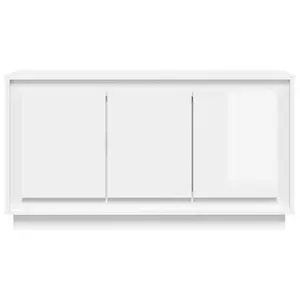 Alpen Home Sideboard Sonoma Oak 102X35x55 Cm Engineered Wood High Gloss White