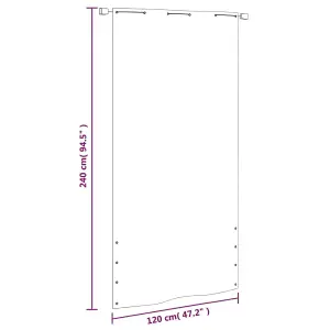 Berkfield Balcony Screen White 120x240 cm Oxford Fabric