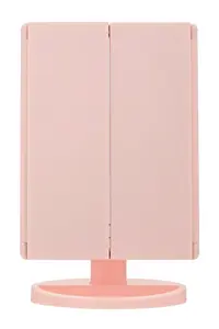 Maison by Premier Cassini Tri Fold Border Pink Table Mirror