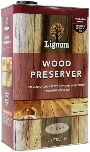 Lignum Wood Preserver Clear 5L