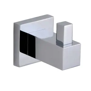 Tate Bathroom Wall Mounted Chrome Single Robe Hook