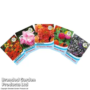 75 Mixed Flower Seed Packs - Lucky Dip Selection - Grow Your Own Flowers