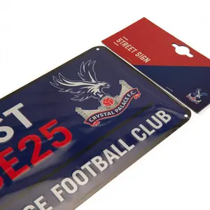 Crystal Palace FC Metal Plaque Royal Blue/White/Red (One Size)