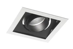 Luminosa APOLLO LED Recessed Adjustable Downlight Black 2400lm 3000K 18.8x18.8x12cm