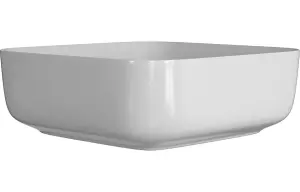 Aquarius V-Series 3 Square 0TH Vessel Wash Bowl 400mm Matt White