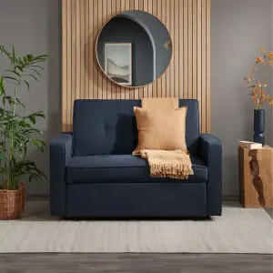 Blue Ottoman Sofa Bed Birlea Otto Fabric 2 seater settee contemporary style