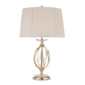 Elstead Aegean 1 Light Table Lamp Polished Brass, E27