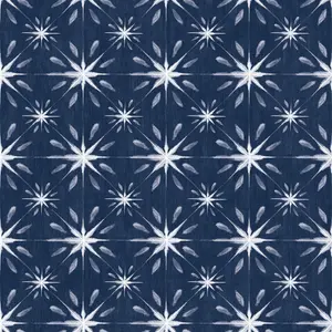 Galerie Nordic Elements Blue Geometric Starburst Effect Wallpaper Roll