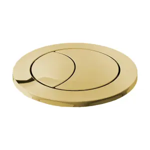 SPARES2GO Universal Toilet Cistern Dual Flush Push Button Kit for 20mm 40mm 50mm 60mm Lid Hole (Brushed Brass)