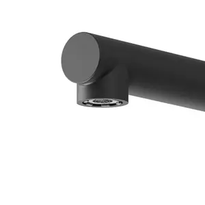 GoodHome Morita Black Graphite effect Kitchen Top lever Tap