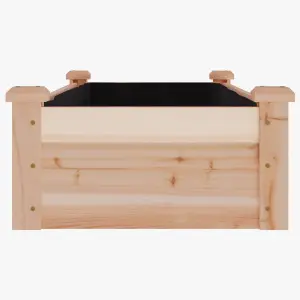 Berkfield Garden Raised Bed with Liner 120x45x25 cm Solid Wood Fir