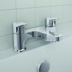 Ideal Standard Ceraplan Gloss Chrome effect Surface-mounted Double Bath Filler Tap