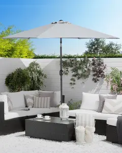 Garden Parasol 2.7 m Light Grey VARESE