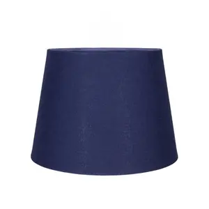 Traditional Linen Fabric Drum Shade for Pendant & Lampshade Navy / 13cm H x 20cm W x 20cm D 