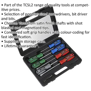 21-Piece Premium Soft Grip Screwdriver Set with Magnetic Tips and Case