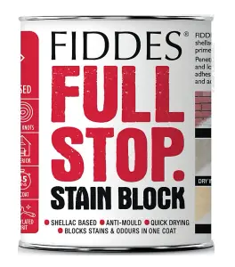 Fiddes Full Stop Stain Blocker Shellac Based Universal Primer White - 1 Litre