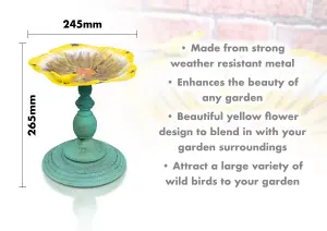 Ornamental Free Standing, Weather Resistant, Pedestal Style, Easy Assemble Bird Bath