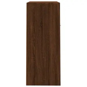 Shoe Cabinet Brown Oak 60x35x84 cm Engineered Wood