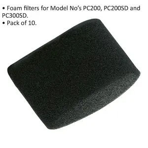 10 PACK Replacement Foam Filters Suitable For ys06003 & ys06017 Vacuum Cleaners