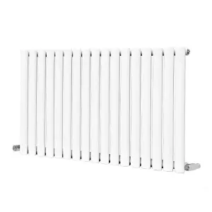 G-Rad White Single Oval Panel Horizontal Radiator - (H) 600 x (W) 1020mm