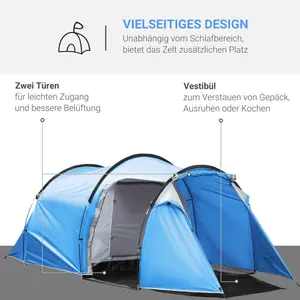 3 Person Tent Light blue