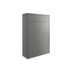 Grasmere Matt Grey Contemporary Freestanding Toilet cabinet (H)888mm (W)600mm