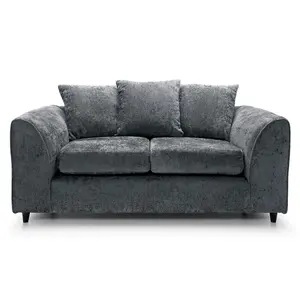 Monaco Chenille Fabric Sofa Set 3 and 2 Seater sofa   Grey