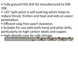 Premium 10-Pack 2.5mm HSS Drill Bits for Precision Drilling