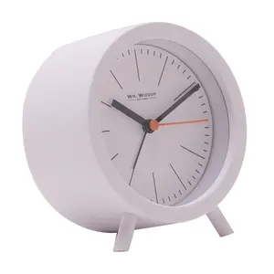 Analogue Quartz Movement / Crystal Alarm Tabletop Clock White