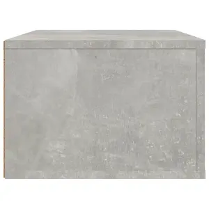 Berkfield Hanging TV Cabinet Concrete Grey 80x36x25 cm Engineered Wood