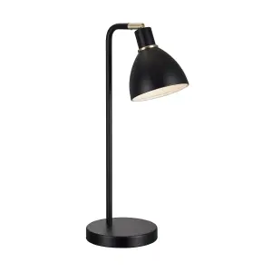 Nordlux Ray Indoor Living Bedroom Office Metal Table Lamp in Black (Diam) 12cm