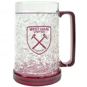 West Ham United FC Crest Freezer Tankard Beetroot Red/Clear (One Size)