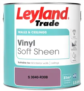 Leyland Trade Vinyl Soft Sheen Walls & Ceilings Emulsion Paint (S 3040-R30B) - 2.5L