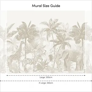 Vintage Explorer Mural Wallpaper In Neutral (300cm x 240cm)