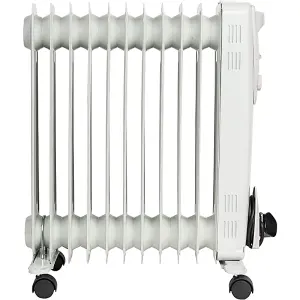 Mylek Oil Filled Electric Portable Heater Radiator with Adjustable Thermostat 2500w