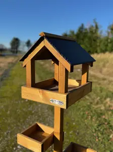 Simply Wood Camden Bird Table Slate Roof with FREE Bird Seed