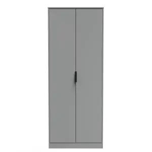 Madrid 2 Door Wardrobe in Dusk Grey (Ready Assembled)