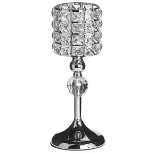 Candle Holder AVORD Glass Silver