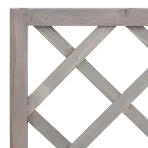 Berkfield Garden Trellis Planter Grey 70x30x135 cm Solid Firwood