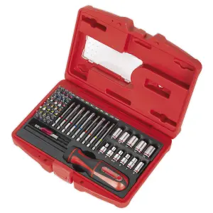 Sealey Fine Tooth Ratchet Screwdriver & Accessory Set 51pc AK64903