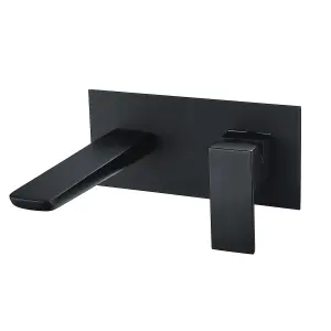 Zoia Black Wall Mounted Mixer Basin Tap