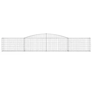 Berkfield Arched Gabion Basket 400x30x60/80 cm Galvanised Iron