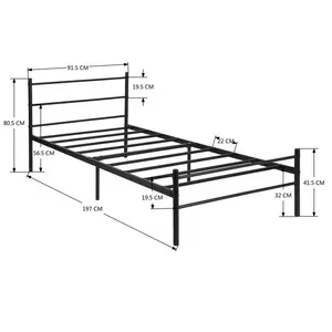 Djuna Bed Frame Black / Single (3')