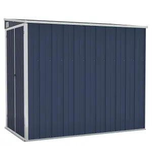 vidaXL Wall-mounted Garden Shed Anthracite 118x194x178 cm Steel