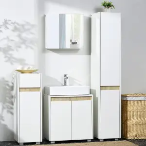 kleankin Modern Bathroom Sink Cabinet, Floor Standing Under Sink Cabinet White